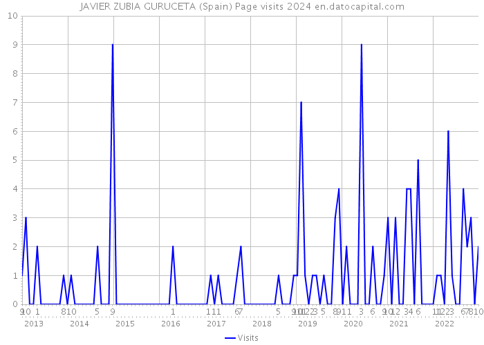 JAVIER ZUBIA GURUCETA (Spain) Page visits 2024 