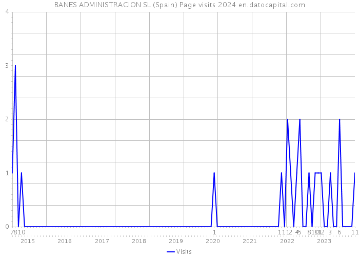 BANES ADMINISTRACION SL (Spain) Page visits 2024 