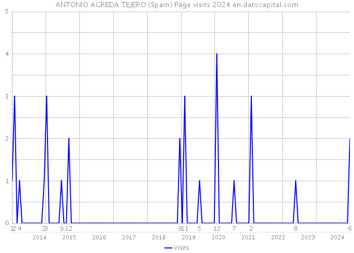 ANTONIO AGREDA TEJERO (Spain) Page visits 2024 