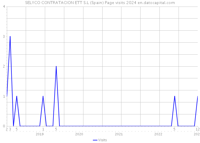 SELYCO CONTRATACION ETT S.L (Spain) Page visits 2024 