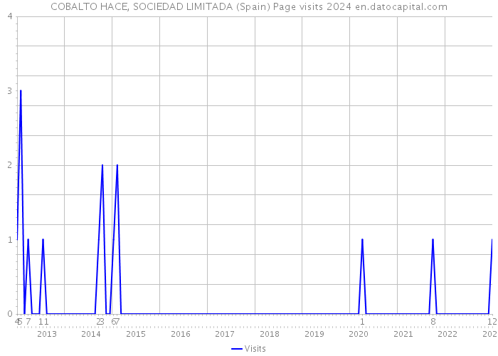 COBALTO HACE, SOCIEDAD LIMITADA (Spain) Page visits 2024 
