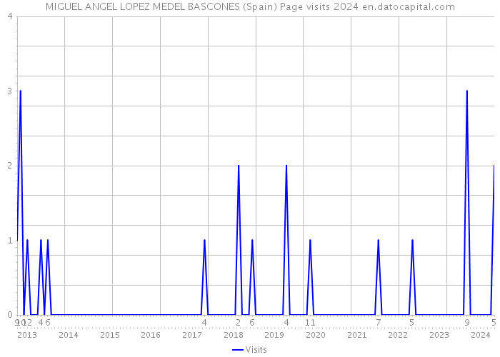 MIGUEL ANGEL LOPEZ MEDEL BASCONES (Spain) Page visits 2024 