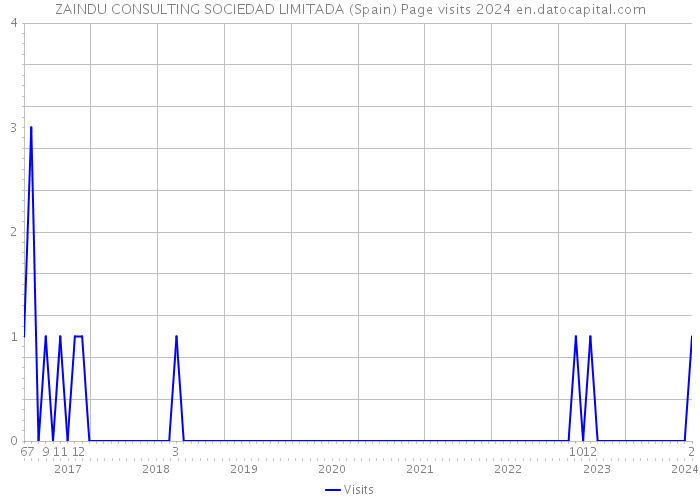 ZAINDU CONSULTING SOCIEDAD LIMITADA (Spain) Page visits 2024 