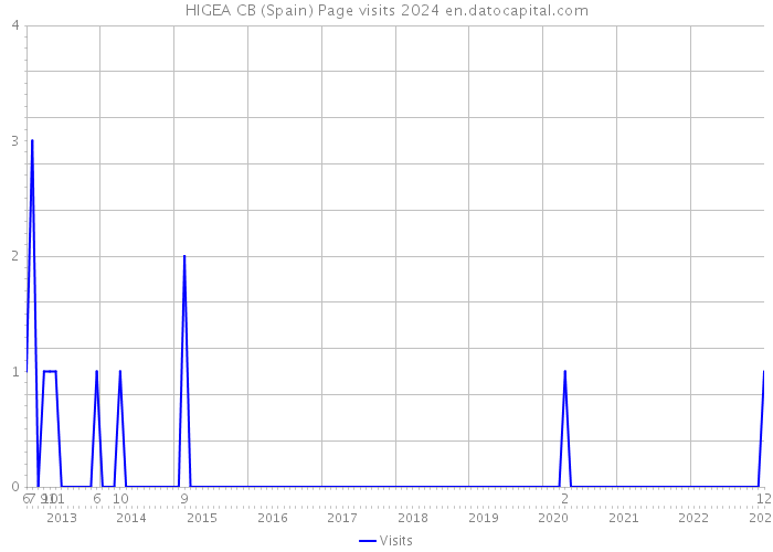 HIGEA CB (Spain) Page visits 2024 