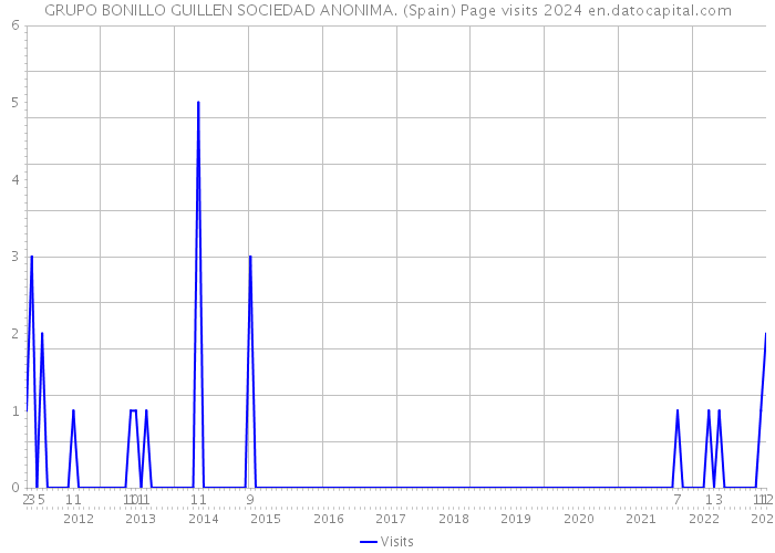 GRUPO BONILLO GUILLEN SOCIEDAD ANONIMA. (Spain) Page visits 2024 