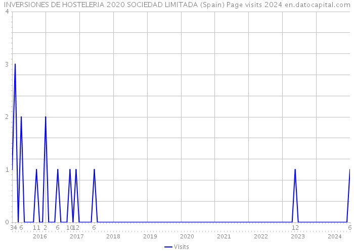 INVERSIONES DE HOSTELERIA 2020 SOCIEDAD LIMITADA (Spain) Page visits 2024 