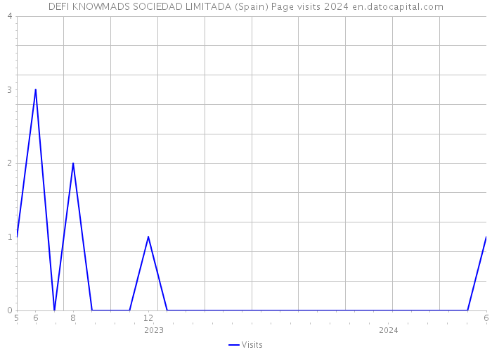 DEFI KNOWMADS SOCIEDAD LIMITADA (Spain) Page visits 2024 