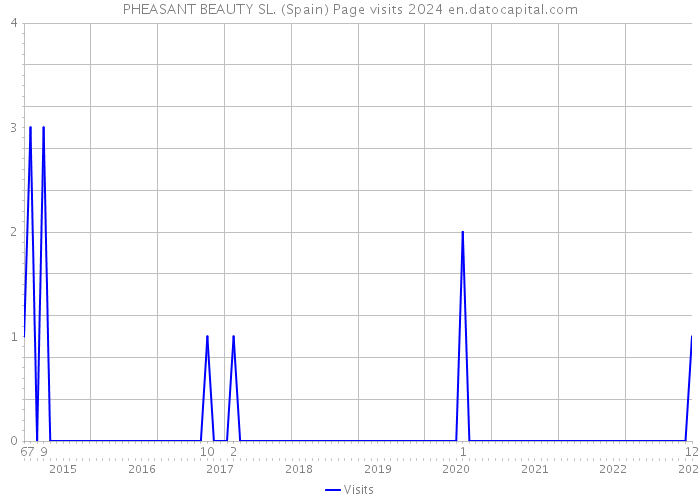 PHEASANT BEAUTY SL. (Spain) Page visits 2024 