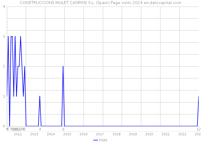 CONSTRUCCIONS MULET CANPINS S.L. (Spain) Page visits 2024 