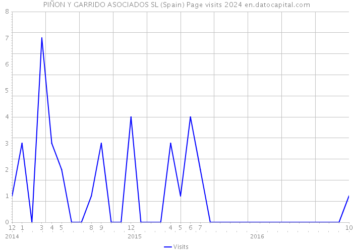 PIÑON Y GARRIDO ASOCIADOS SL (Spain) Page visits 2024 