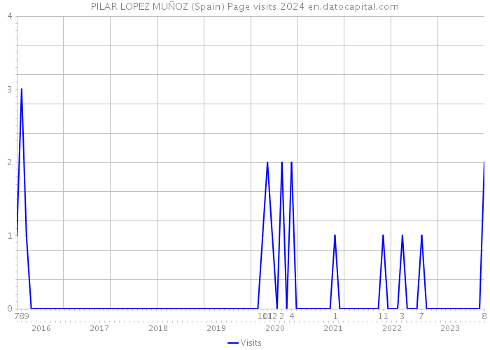 PILAR LOPEZ MUÑOZ (Spain) Page visits 2024 