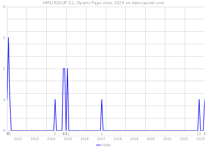 HIRU EZKUR S.L. (Spain) Page visits 2024 