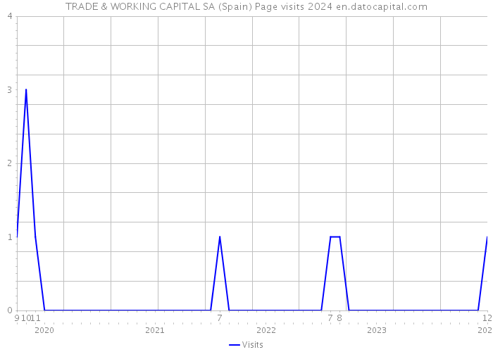 TRADE & WORKING CAPITAL SA (Spain) Page visits 2024 