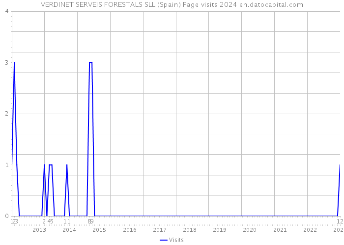 VERDINET SERVEIS FORESTALS SLL (Spain) Page visits 2024 