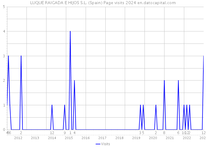 LUQUE RAIGADA E HIJOS S.L. (Spain) Page visits 2024 