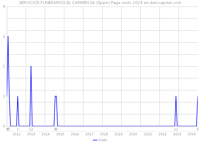 SERVICIOS FUNERARIOS EL CARMEN SA (Spain) Page visits 2024 