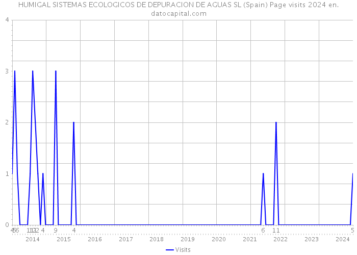 HUMIGAL SISTEMAS ECOLOGICOS DE DEPURACION DE AGUAS SL (Spain) Page visits 2024 