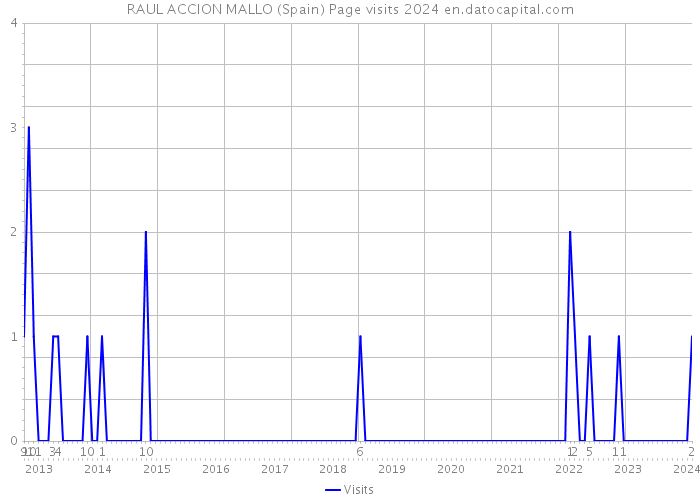 RAUL ACCION MALLO (Spain) Page visits 2024 