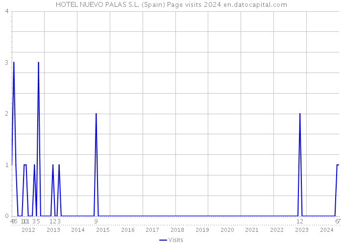HOTEL NUEVO PALAS S.L. (Spain) Page visits 2024 