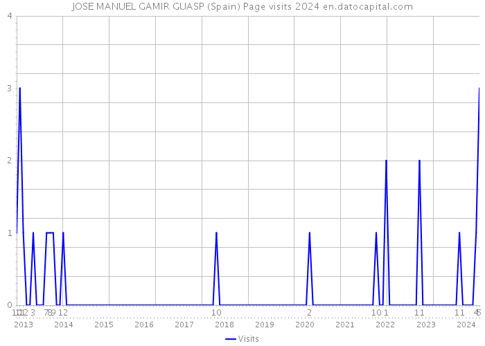 JOSE MANUEL GAMIR GUASP (Spain) Page visits 2024 