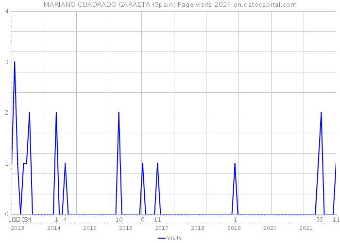 MARIANO CUADRADO GARAETA (Spain) Page visits 2024 