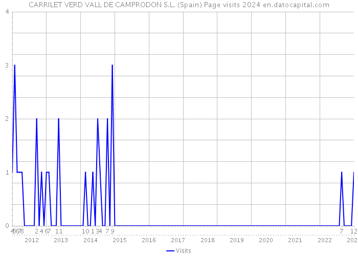 CARRILET VERD VALL DE CAMPRODON S.L. (Spain) Page visits 2024 