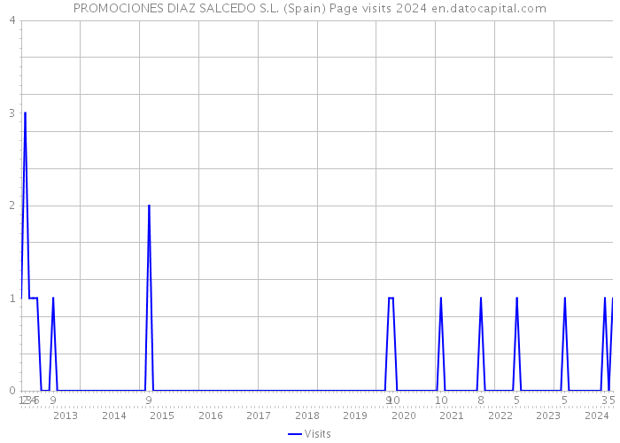 PROMOCIONES DIAZ SALCEDO S.L. (Spain) Page visits 2024 