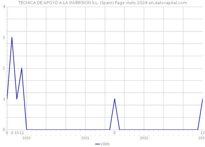 TECNICA DE APOYO A LA INVERSION S.L. (Spain) Page visits 2024 
