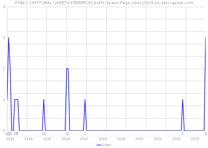 PABLO CRISTOBAL GARETA FERRERON JUAN (Spain) Page visits 2024 