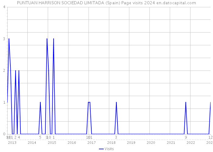 PUNTUAN HARRISON SOCIEDAD LIMITADA (Spain) Page visits 2024 