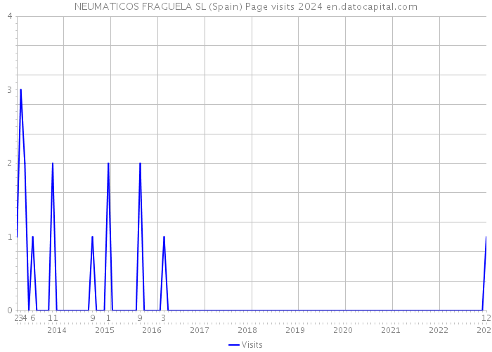 NEUMATICOS FRAGUELA SL (Spain) Page visits 2024 