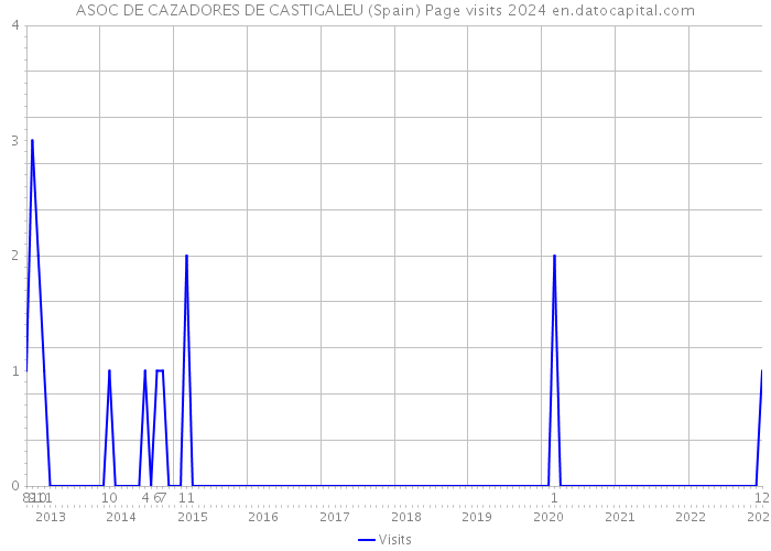 ASOC DE CAZADORES DE CASTIGALEU (Spain) Page visits 2024 