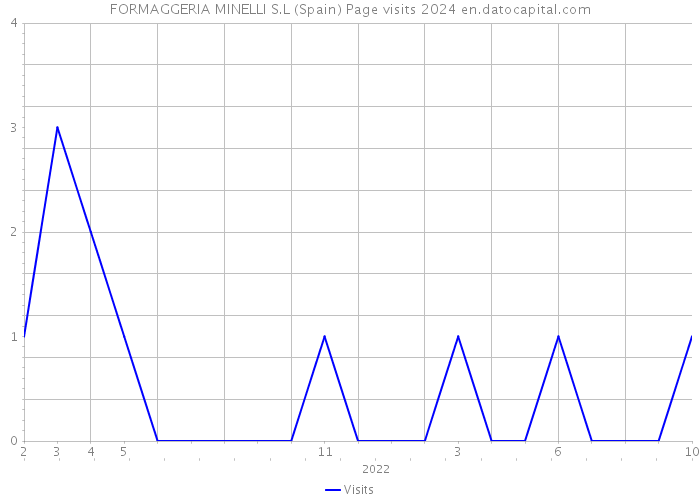 FORMAGGERIA MINELLI S.L (Spain) Page visits 2024 