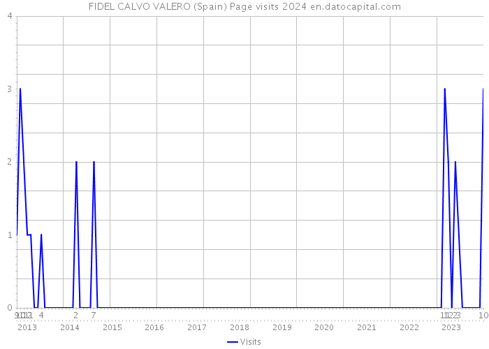 FIDEL CALVO VALERO (Spain) Page visits 2024 