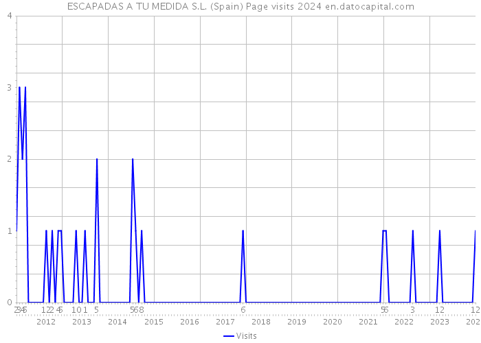ESCAPADAS A TU MEDIDA S.L. (Spain) Page visits 2024 