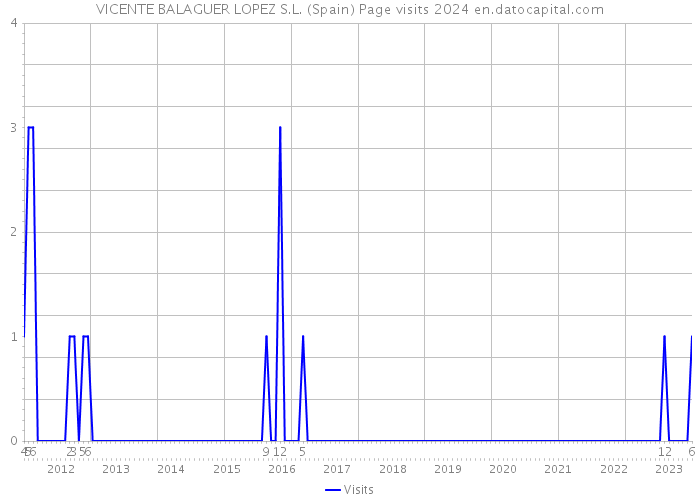 VICENTE BALAGUER LOPEZ S.L. (Spain) Page visits 2024 