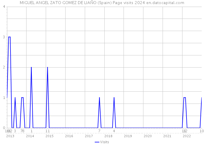 MIGUEL ANGEL ZATO GOMEZ DE LIAÑO (Spain) Page visits 2024 