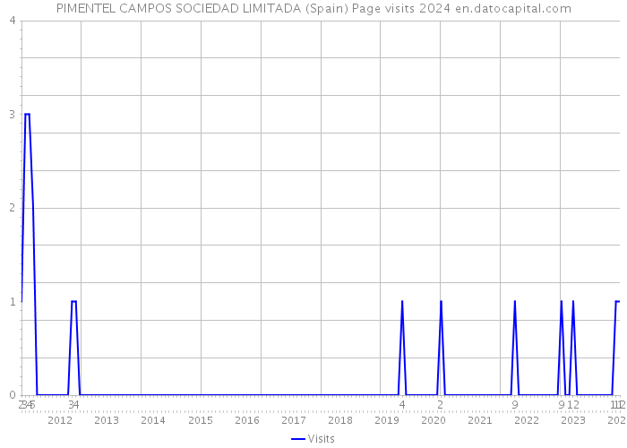 PIMENTEL CAMPOS SOCIEDAD LIMITADA (Spain) Page visits 2024 