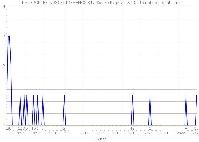 TRANSPORTES LUSO EXTREMENOS S.L. (Spain) Page visits 2024 