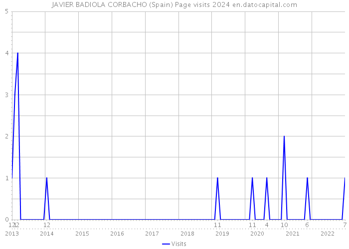 JAVIER BADIOLA CORBACHO (Spain) Page visits 2024 