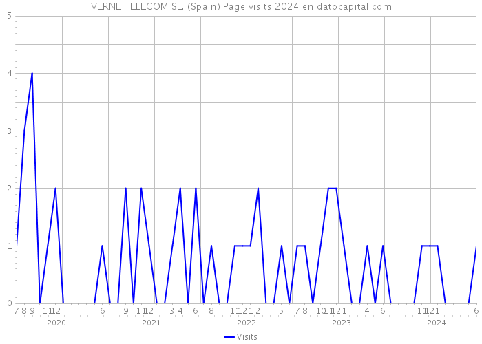 VERNE TELECOM SL. (Spain) Page visits 2024 