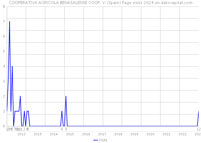 COOPERATIVA AGRICOLA BENASALENSE COOP. V. (Spain) Page visits 2024 