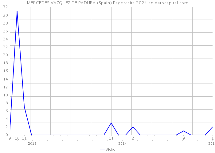 MERCEDES VAZQUEZ DE PADURA (Spain) Page visits 2024 