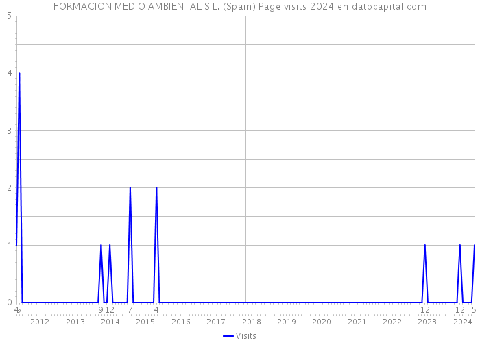 FORMACION MEDIO AMBIENTAL S.L. (Spain) Page visits 2024 