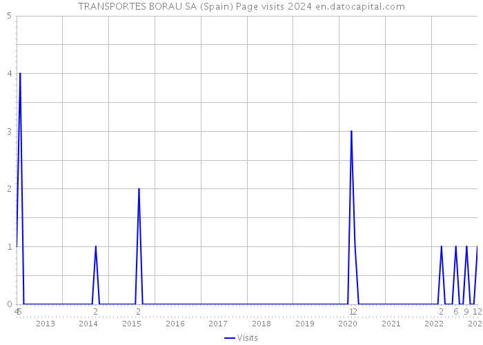 TRANSPORTES BORAU SA (Spain) Page visits 2024 