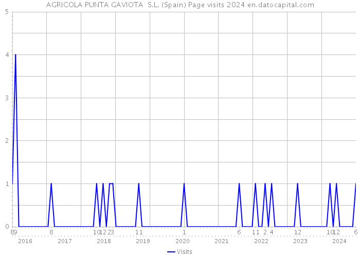 AGRICOLA PUNTA GAVIOTA S.L. (Spain) Page visits 2024 
