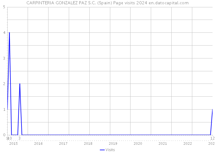 CARPINTERIA GONZALEZ PAZ S.C. (Spain) Page visits 2024 