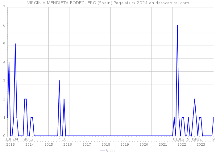 VIRGINIA MENDIETA BODEGUERO (Spain) Page visits 2024 