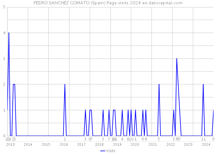 PEDRO SANCHEZ GOMATO (Spain) Page visits 2024 