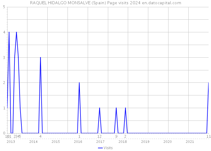 RAQUEL HIDALGO MONSALVE (Spain) Page visits 2024 